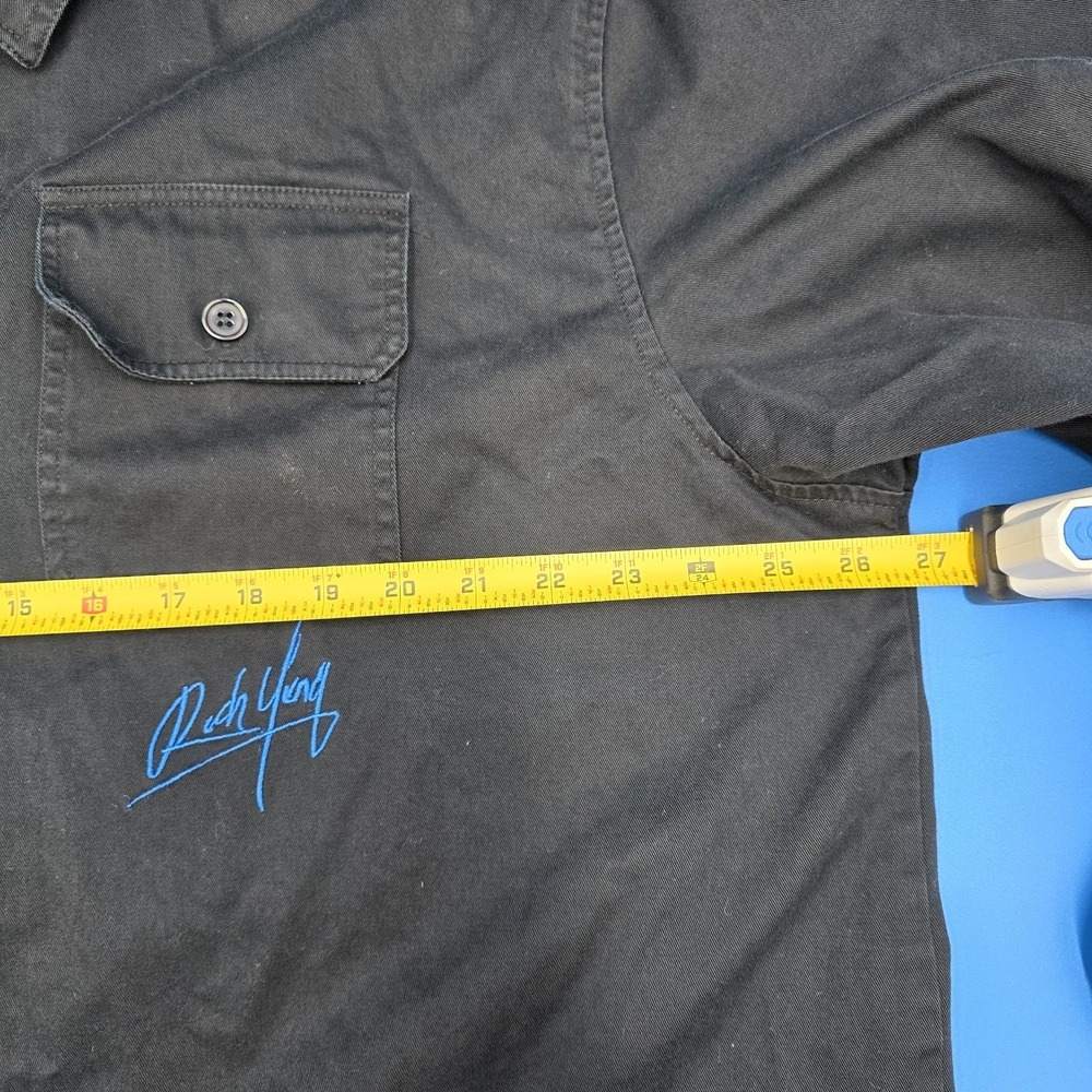 Rich Yung Society Black Button Up Shirt Jacket‎ Patches Wings Streetwear 3XL - Picture 4 of 8